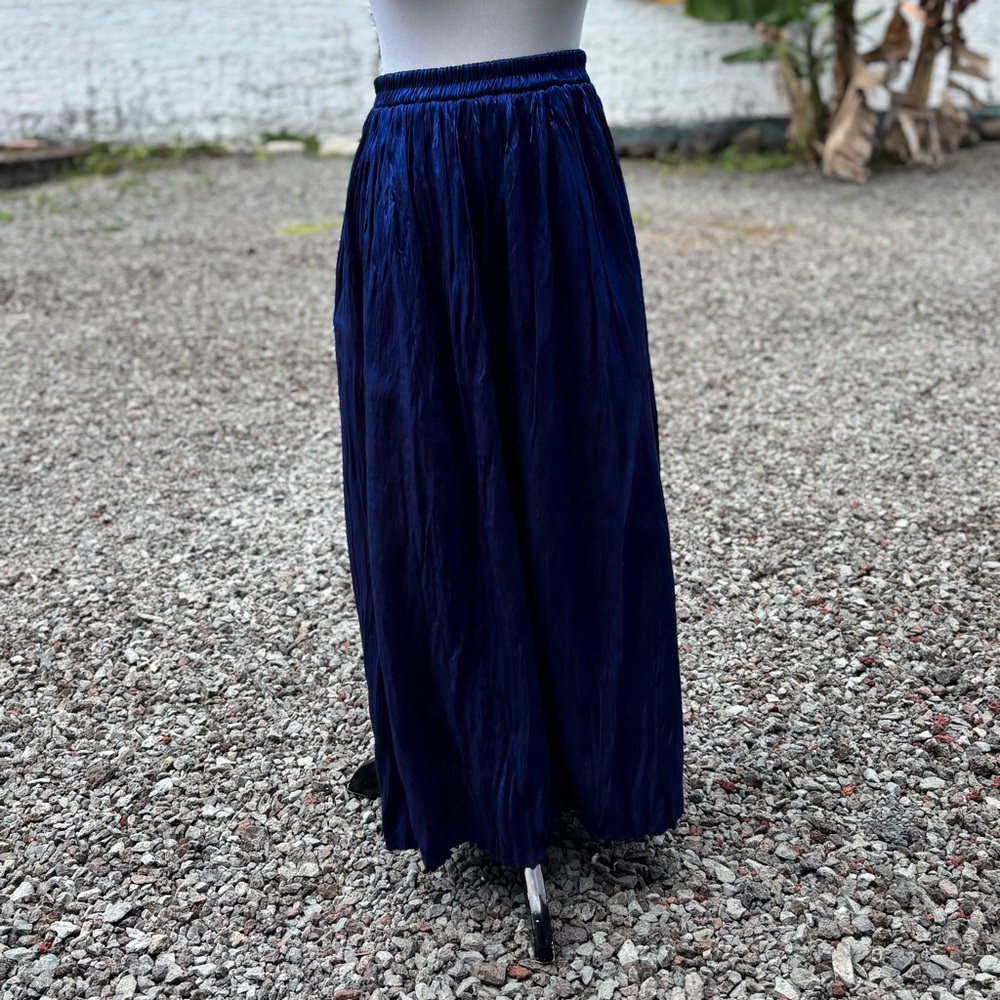 Vintage Amanda Smith Petites Blue Maxi Skirt